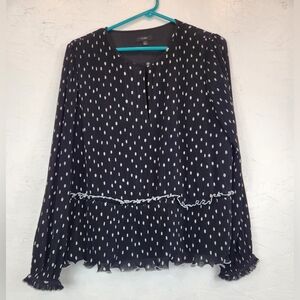 J. Crew Black and White Polka Dot Blouse